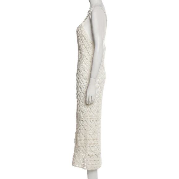 Ralph Lauren Collection Hand Crochet Sleeveless V-Neck Sweater Dress Silk Knit S - Picture 9 of 15